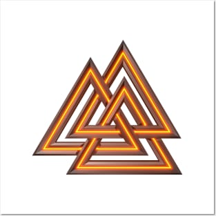 Valknut Symbol Posters and Art